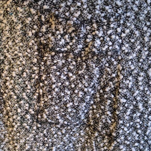 Papillon Blanc Black + White Popcorn Knit Ruffled Cardigan Sweater Sz M - Picture 4 of 9